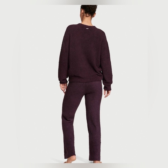 Victoria’s Secret Purple Cozy Knit Cardigan Pants Set Teddy Warm Loungewear - Picture 2 of 11